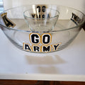 Hand Painted Army Glass Dip and Chip Bowl