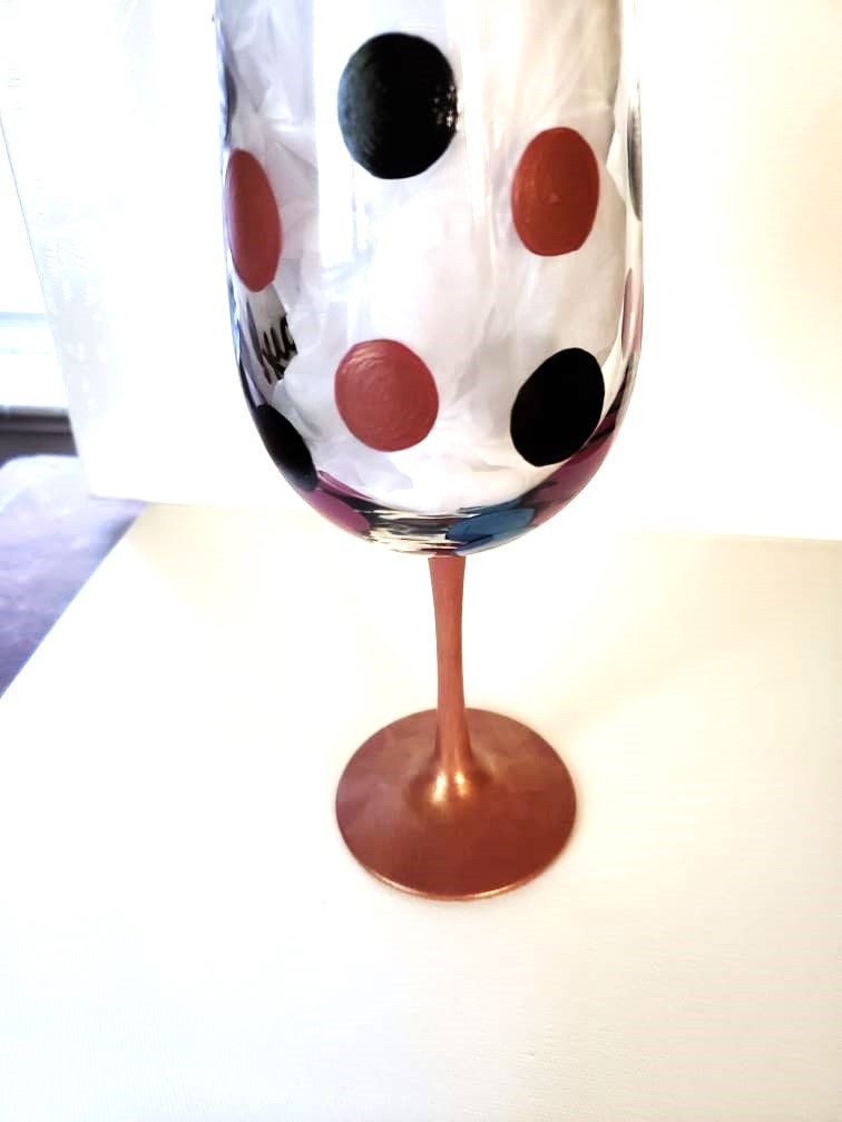 Hand Painted 21st Birthday Wine Glass - Custom Gift