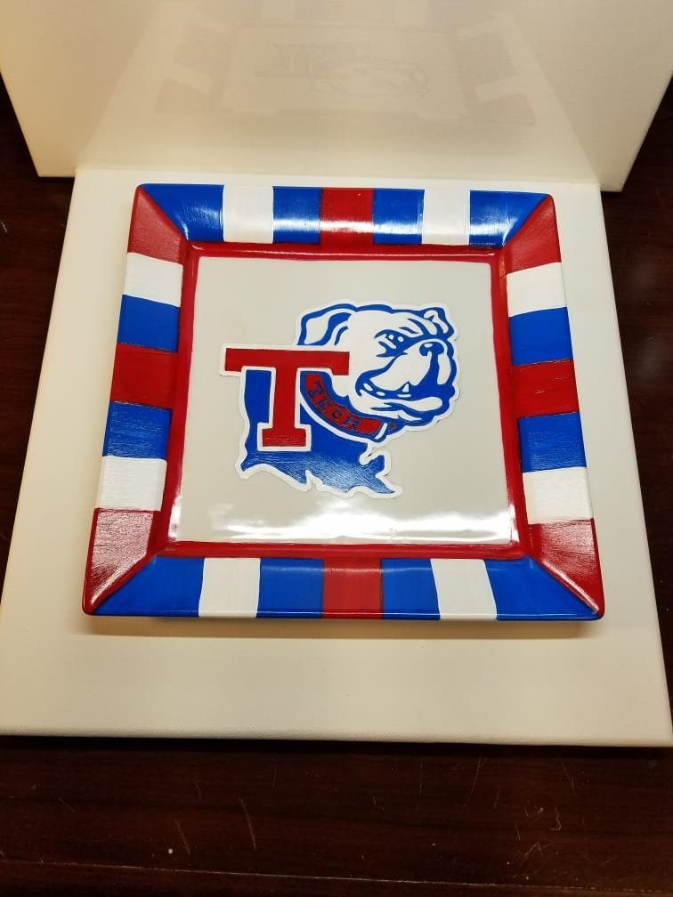 Hand Painted Louisiana Tech University Plate