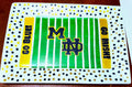 Michigan/Notre Dame Hand-Painted Football Field Platter (10x14)
