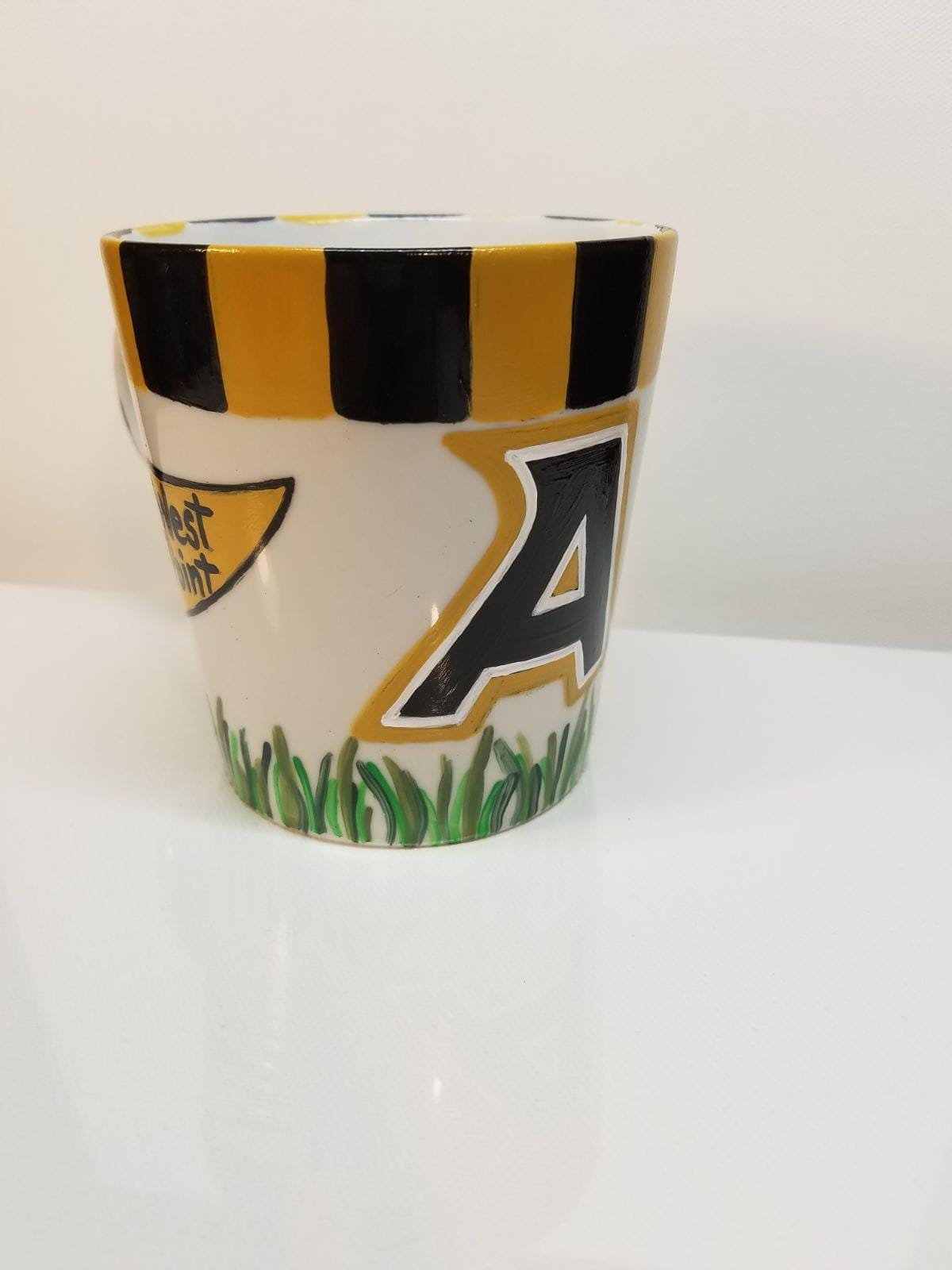 Hand Painted Army Coffee Mugs - Set of Two, Ceramic