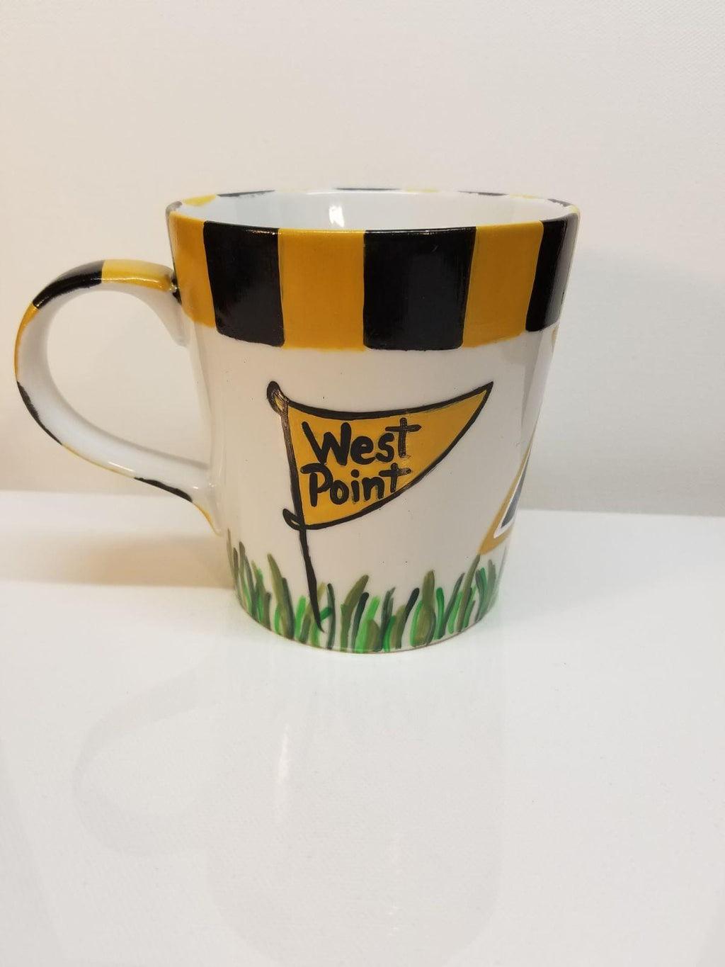 Hand Painted Army Coffee Mugs - Set of Two, Ceramic