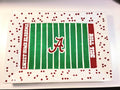 Alabama Crimson Tide Hand-Painted Football Field Platter