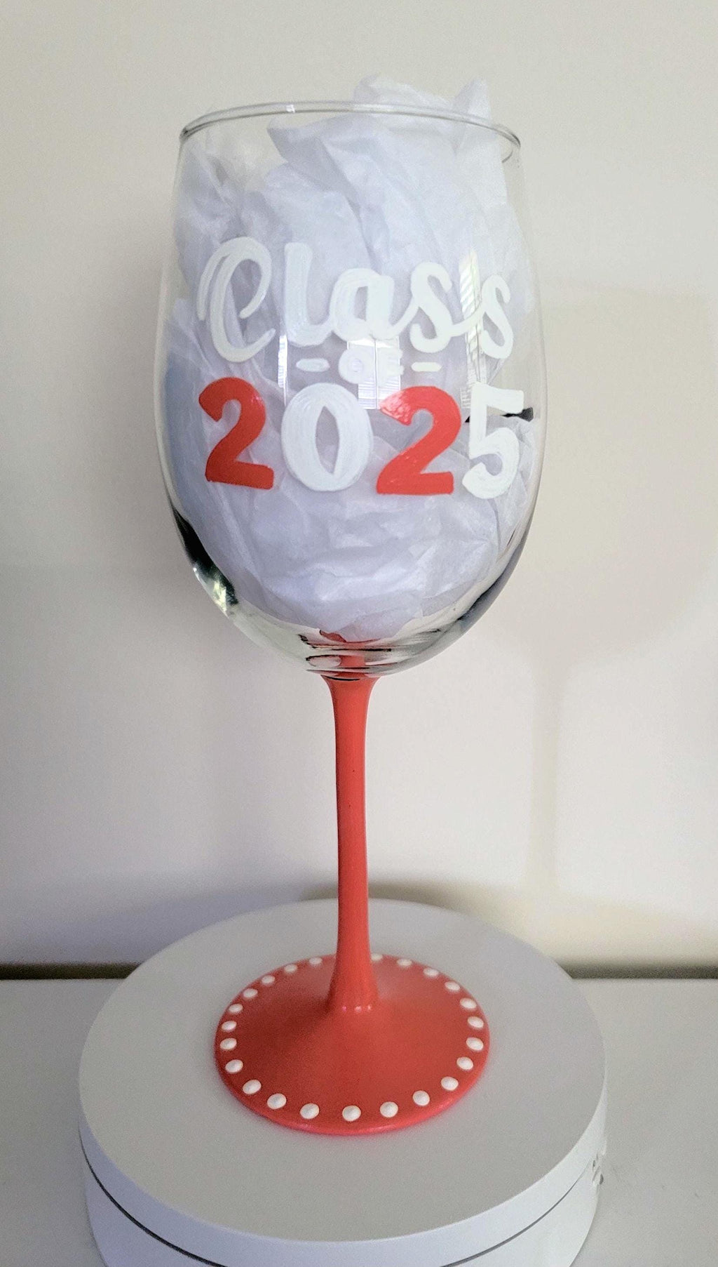 Hand-Painted Tennessee Volunteers Wine Glass, College Sports Gift