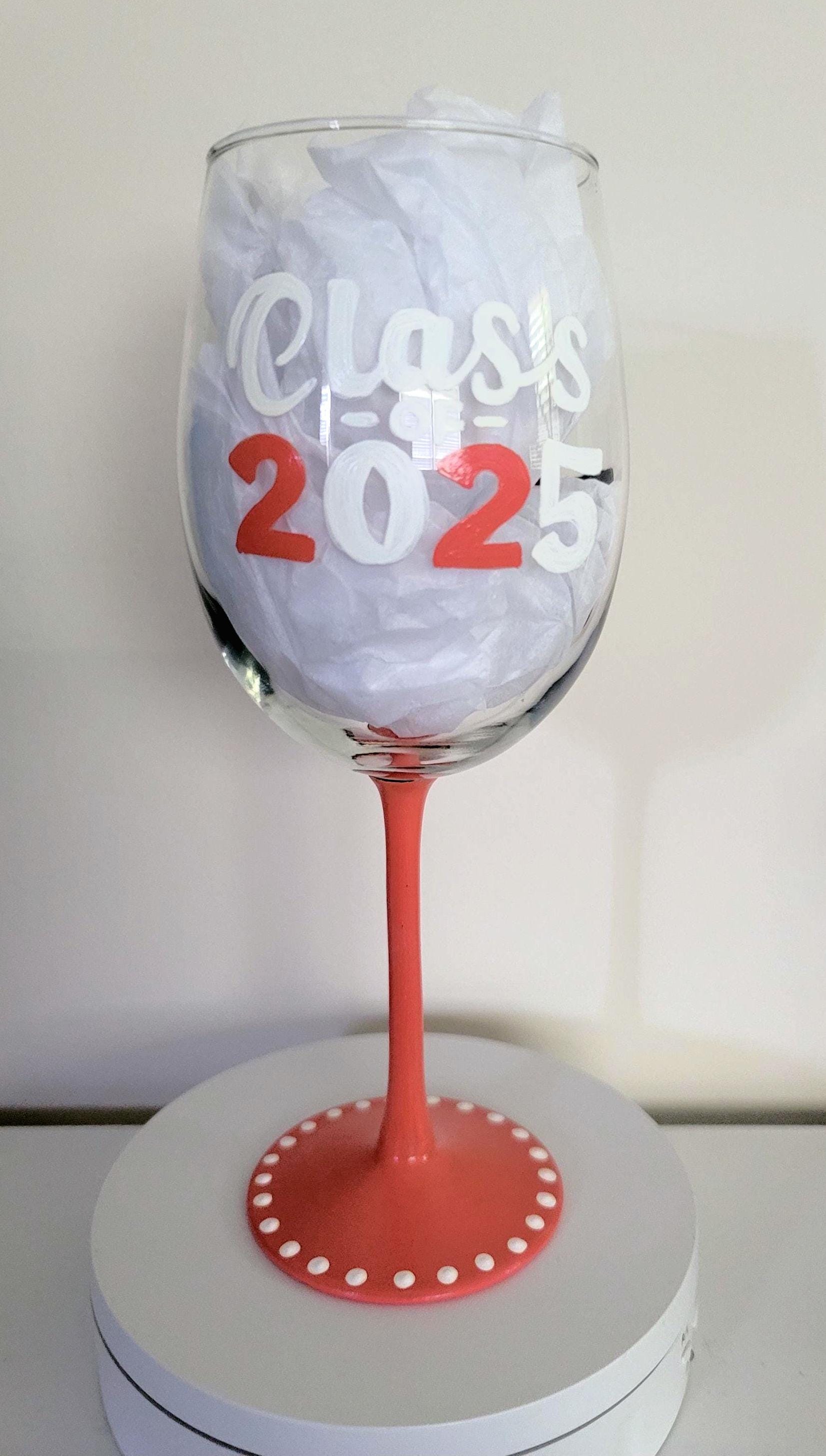 Hand-Painted Tennessee Volunteers Wine Glass, College Sports Gift