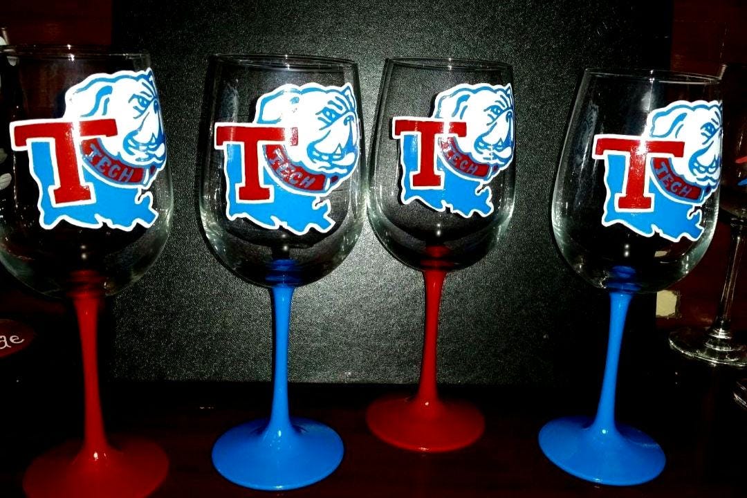 Hand Painted Louisiana Tech University Plate