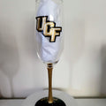 Hand Painted UCF Knights Champagne Flute, College Football Gift