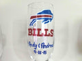 Hand Painted Buffalo Bills Champagne Glass, Wedding Gift