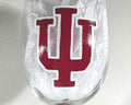 Hand Painted Indiana Hoosiers Wine Glass, 18 oz, College Sports
