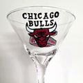 Hand Painted Chicago Bulls Martini Glass – Michael Jordan NBA Barware