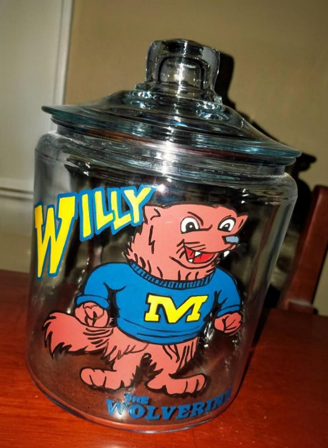 Hand Painted Willy the Wolverine Michigan Wolverines Cookie Jar