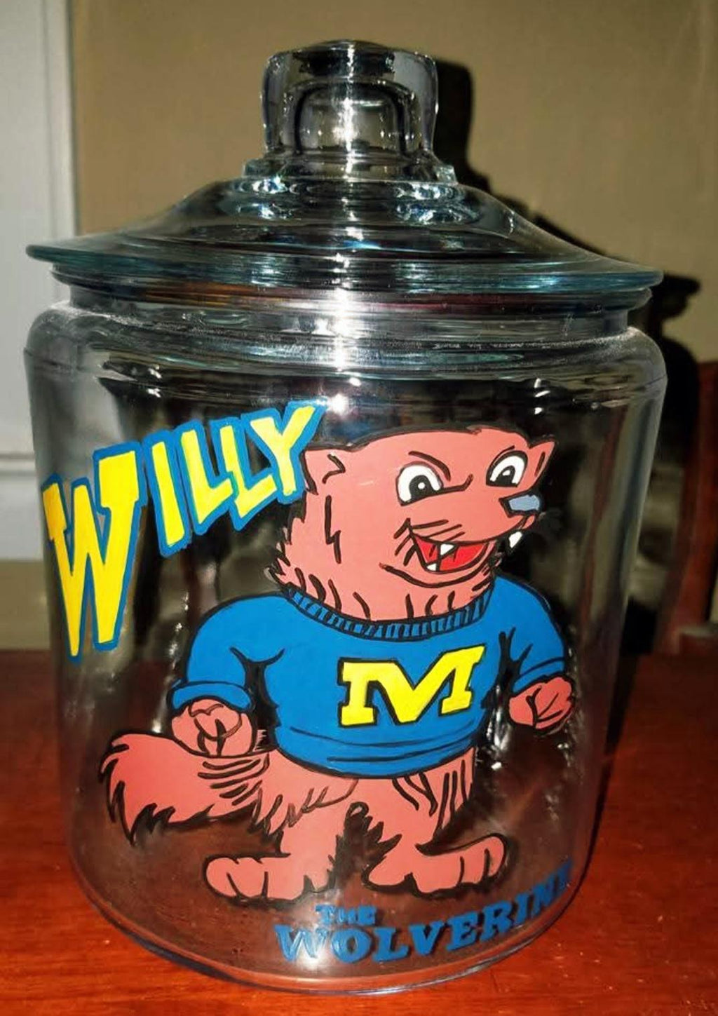 Hand Painted Willy the Wolverine Michigan Wolverines Cookie Jar