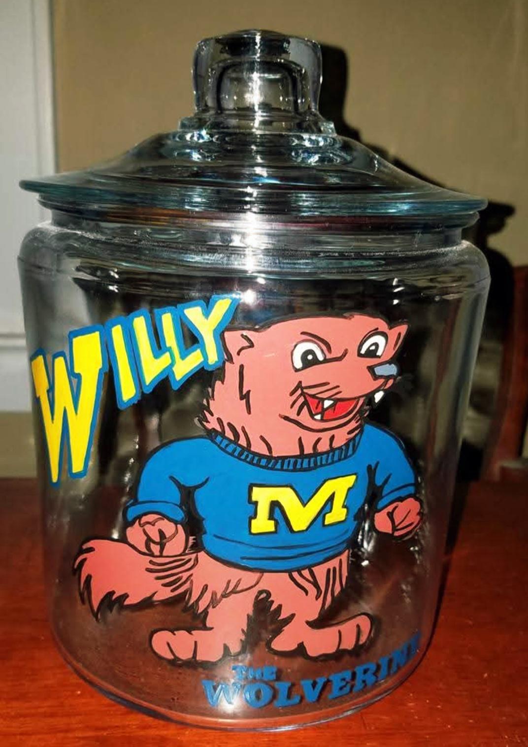 Hand Painted Willy the Wolverine Michigan Wolverines Cookie Jar