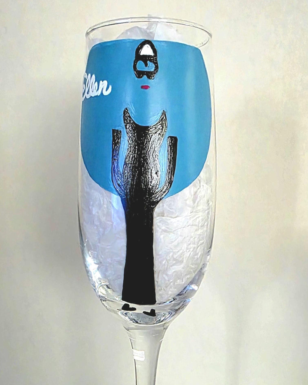 Hand Painted Breakfast at Tiffany's Champagne Glasses, Graduation Gift/Class of 2026/Graduation Tea