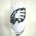 Hand Painted Philadelphia Eagles Champagne Glass, Football Gift